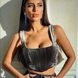 Zara velvet bustier Women's top